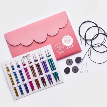 KnitPro Zing Udskiftelige Rundpindesæt Deluxe